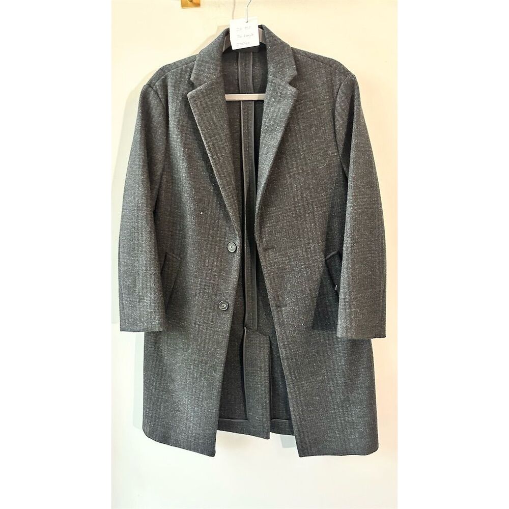 Zara Men's Gray Pea Coat Size S Mid-Length Casual Outerwear